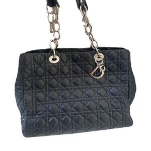 Black Quilted Tote Bag